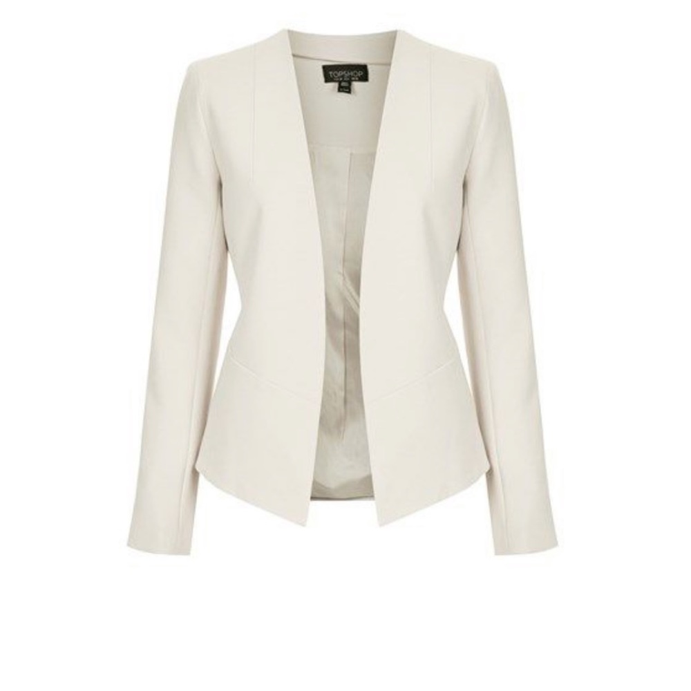 Top shop cream blazer open front